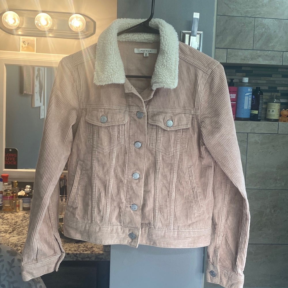 Pink Corduroy Button-Up Jacket from PacSun